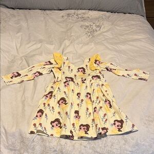 New Monica + andy Belle Beauty Beast cotton Long sleeve Twirl Dress size 6/7